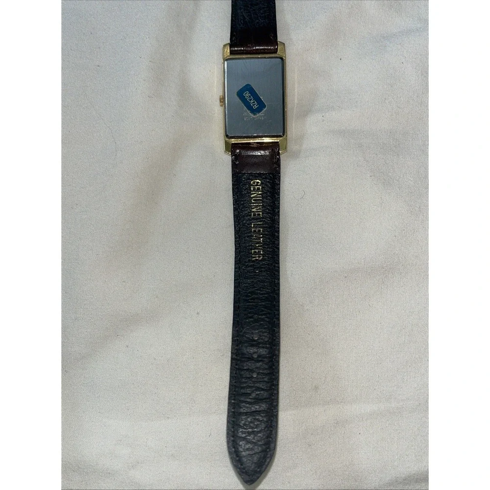Disney Mickey Mouse Lorus Watch Leather Band Works! Tested Needs Battery VTG‎